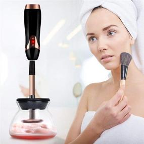 img 3 attached to Electric Makeup Brush Cleaner Spinner - Automatic Machine Kit for Professional Makeup Brush Cleaning - Effortless and Hygienic Way to Clean Makeup Brushes - Eliminate Dirt, Bacteria, and Dead Cells