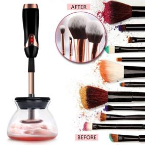 img 2 attached to Electric Makeup Brush Cleaner Spinner - Automatic Machine Kit for Professional Makeup Brush Cleaning - Effortless and Hygienic Way to Clean Makeup Brushes - Eliminate Dirt, Bacteria, and Dead Cells