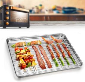 img 1 attached to TeamFar Stainless Cooling Healthy Dishwasher Kitchen & Dining for Bakeware