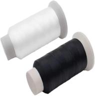 🧵 auspicious firm (white+black) - set of 2 t70#69 bonded nylon sewing threads - 1500 yard spools logo