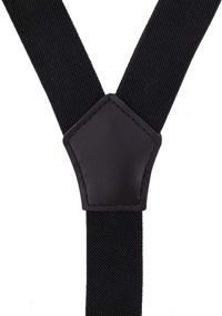 img 2 attached to 👔 Стильные и регулируемые подтяжки и галстук CEAJOO для мужчин и мальчиков с черными металлическими клипсами: идеальное сочетание на любое мероприятие