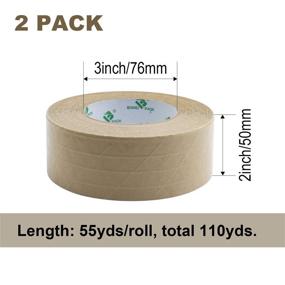img 2 attached to 📦 Premium Reinforced Adhesive Tape by BOMEI PACK: 2Inch55Yds - Packaging & Shipping Supplies