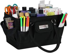 img 4 attached to 👜 Everything Mary Black Deluxe Store and Tote Bag - The All-in-One Storage Craft Bag for Crafts, Sewing, Paper, Art, Desk, Canvas, and Supplies - Convenient Handles for Easy Travel and Organization