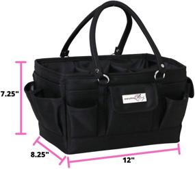 img 2 attached to 👜 Everything Mary Black Deluxe Store and Tote Bag - The All-in-One Storage Craft Bag for Crafts, Sewing, Paper, Art, Desk, Canvas, and Supplies - Convenient Handles for Easy Travel and Organization