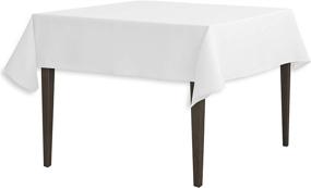 img 4 attached to 🍽️ High-Quality Polyester Tablecloth: LinenTablecloth 54 Inch Square Tablecloth for Elegant Dining Experiences