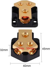 img 3 attached to 🔌 AUTOUTLET 2pcs Copper Power Distribution Block for Car Audio Splitter - 0/2/4 Gauge In, 4/8/10 Gauge Out, 2-Way Amp