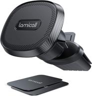 📱 lamicall magnetic car phone mount - secure air vent phone holder for iphone and smartphones [6 strong magnets] logo