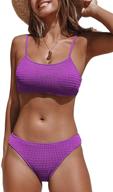 👙 cupshe women's matcha smocking bikini - trendy women's swimwear logo