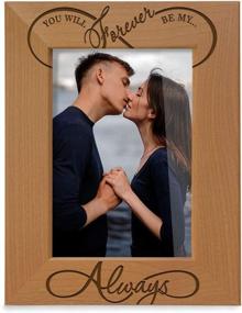 img 4 attached to KATE POSH Forever My Always Infinity Sign Wood Picture Frame: Ideal Wedding, Engagement, and Anniversary Gift for Couples (4x6-Vertical)