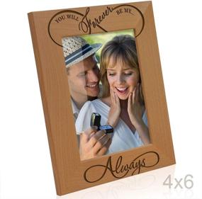 img 2 attached to KATE POSH Forever My Always Infinity Sign Wood Picture Frame: Ideal Wedding, Engagement, and Anniversary Gift for Couples (4x6-Vertical)