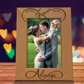 img 1 attached to KATE POSH Forever My Always Infinity Sign Wood Picture Frame: Ideal Wedding, Engagement, and Anniversary Gift for Couples (4x6-Vertical)