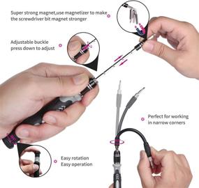 img 1 attached to 🔧 122 in 1 Magnetic Laptop Screwdriver Kit - Computer Repair Set with Precision Screwdrivers - Small Impact Screw Driver Set - Grey - Ideal for Computer, Laptop, PC, iPhone, Watch, Ps4 - DIY Hand Tools