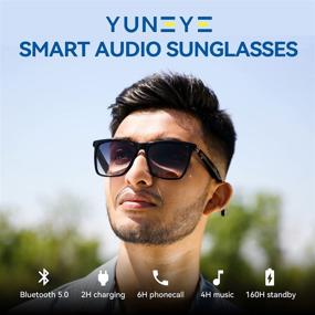 img 3 attached to YUNEYE Bluetooth Sunglasses Protection Waterproof