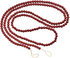 img 2 attached to 🎄 Sparkling Dark Red Christmas Wooden Bead Garland – 9 Feet Wood Bead Holiday Decoration for Christmas Tree