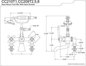 img 1 attached to Kingston Brass CC209T5 Vintage Filler