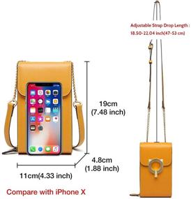 img 3 attached to 👜 Stylish and Practical Crossbody Cell Phone Purse: Genuine Leather Ladies Phone Bags for Women