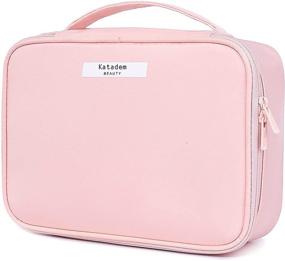 img 4 attached to 💄 Makeup Bag with Inner Pouch - Pink Cosmetic Travel Bag for Women, Large Toiletry Bag for Girls, Makeup Bag with Brush Bags - Reusable Travel Toiletry Bag