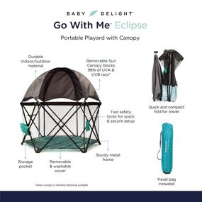 img 3 attached to 🌙 Enhanced Go With Me Eclipse Portable Playard by Baby Delight (Complete with Canopy)