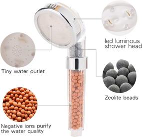 img 3 attached to 💦 Enhanced LED Shower Head Filter for Soothing, High-Pressure Water Softening & Hair/Skin Moisturization - No Batteries Needed!