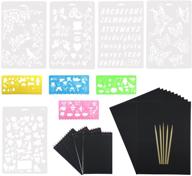 wartoon rainbow scratch painting papers logo