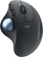 logitech ergo m575 wireless trackball mouse with easy thumb control, precision tracking, ergonomic comfort design for windows/mac, bluetooth & usb connectivity - graphite logo