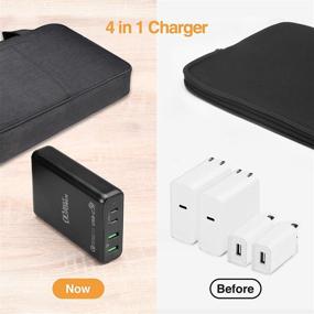 img 1 attached to Быстрое зарядное устройство AVLT 100W USB C с двумя портами USB-C PD и QC3.0 - оптимизировано для Razer Blade Stealth, MacBook Pro 15/16/Air, iPad Pro/Air, iPhone 11 Pro Max/11 Pro/11/Xs/Max/Xs/XR/X, Galaxy Note 10+/S10 Ultra.