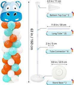 img 3 attached to 🎈 Alijees Balloon Stand 2 Set - Floor Height 5.2ft Balloon Column Stand & Arch Tower Kit for Party Decorations: Birthday, Baby Shower, Weddings, Graduation