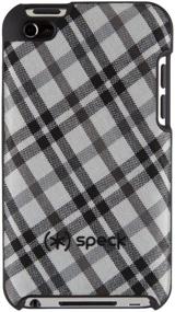 img 2 attached to 📱 Speck Products SPK-A0125 Hard Case with Fabric for iPod Touch 4G - White Tartan Plaid Design