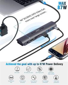 img 1 attached to ВЕООВЕ адаптер USB C Hub HDMI VGA: 9-портовый обновленный Type C to HDMI 4K для Samsung Dex Station, Galaxy S10/S9/S8 Note 9/8, MacBook Pro 2018 2017/Air 2018/2019 (темно-серый)