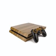 🎮 high-quality wood effect walnut vinyl wrap for ps4 console and controllers - enhance and protect your playstation 4 logo