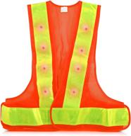 kwmobile led light safety vest: enhance visibility at night with reflective stripes and warning reflector clothing логотип