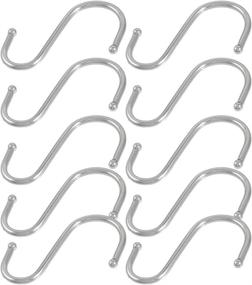 img 2 attached to 🧷 Pack of 10 Silver Hanging Hooks Hanger - uxcell a12080800ux0442