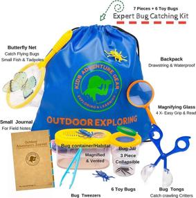 img 2 attached to 🌲 Ultimate Expedition: Explorer Kit with Binoculars, Compass, Magnifying Containers, Butterfly Backpack - a STEM Set for Camping Adventures