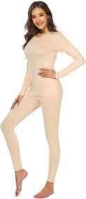 img 4 attached to Ekouaer Womens Thermal Underwear Stretch