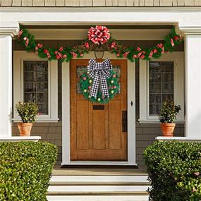 img 2 attached to Iceyyyy Large Buffalo Plaid Home Indoor Outdoor Ornaments