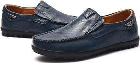 img 2 attached to VanciLin Leather Fashion Loafers V228Black44 1