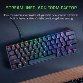 img 3 attached to Razer Huntsman Mini 60% Gaming Keyboard + PBT Keycap + Coiled Cable Upgrade Set Bundle: Classic Black/Clicky Optical - Quartz Pink
