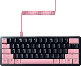 img 4 attached to Razer Huntsman Mini 60% Игровая клавиатура + PBT Кейкап + Обновленный набор катушечного кабеля: Классический черный/щелчок-оптический - Кварцево-розовый.