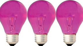 img 3 attached to 💡 GE Lighting 47627 25W Pink A19 Light Bulb with Medium Base, 3-Pack