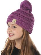 funky junque exclusive beanie - child & toddler warm winter skull cap pom hat for kids логотип