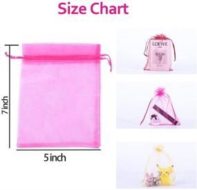 img 3 attached to 🎁 100 Pcs Mixed Color Organza Bags 5×7 inches – Mesh Drawstring Jewelry Bags, Small Favor Pouches for Gift with Drawstring, Ideal for Christmas, Candy, Wedding, Birthday Party