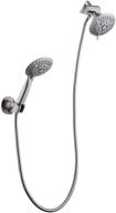 🚿 enhance your shower experience with bright showers shower head combo - 5 spray settings, wall suction bracket, 3-way diverter mount, and 5ft. stainless steel hose in brushed nickel finish logo