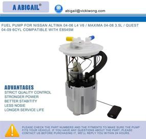 img 3 attached to Electric Fuel Pump for Nissan Altima 2004-2006, Maxima 2004-2008, Quest 2004-2009 V6 3.5L E8545M