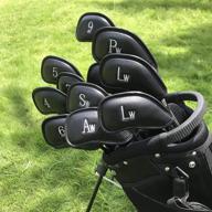 🏌️ 12pcs/set thick synthetic leather golf iron head covers - fits all brands (callaway, ping, taylormade, cobra, etc.) - custom name option available logo