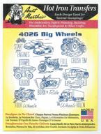 aunt martha's hot iron embroidery transfer: experience the magic of big wheels! logo