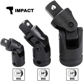img 2 attached to EPAuto Cr-V Universal Joint Set with 3 Pieces for Impact Applications