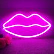 lips neon sign- neon lights for bedroom neon signs for wall decor usb or battery neon sign light up signs for bar christmas party baby kids girls room logo
