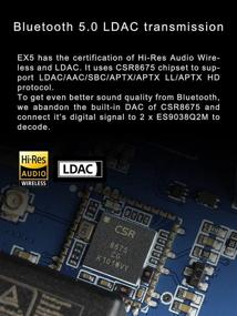 img 2 attached to 💿 Topping EX5 MQA: Dual ES9038Q2M DAC, Bluetooth 5.0 LDAC, DSD512, PCM 768kHz, Hi-Res Audio HiFi Decoder Headphone Amplifier (Silver)