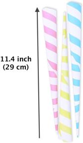 img 2 attached to 🍭 Premium Multicolor Cotton Candy Cones – Fairy Cones (50 Pieces) – Pastel Yellow, Blue, and Red White Striped Cones – Colorful Instructions – Perfect for Multiple Themes and All Ages – Carnival, Vintage, Pastel Style