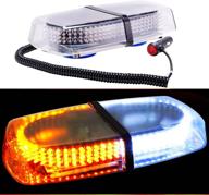 diyah 240 led law enforcement emergency hazard warning led mini bar strobe light with magnetic base (amber and white) logo